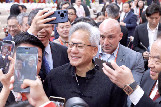 Nvidia CEO tours Shanghai amid regulatory headwinds